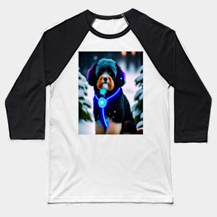 Futuristic Aussiedoodle Baseball T-Shirt